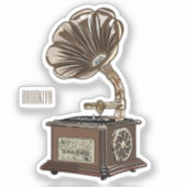 Sticker Tourne-disque dessin animé (Recto)