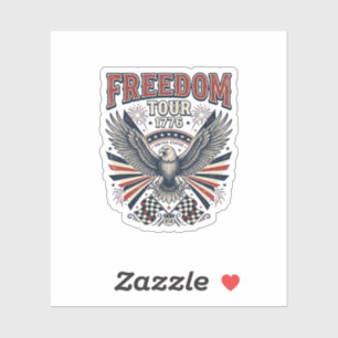 Sticker Tournée Liberté 1776 Vintage Eagle Patriotic Shirt