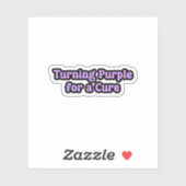 Sticker Tourner le pourpre pour une sensibilisation à l'ép (Feuille)