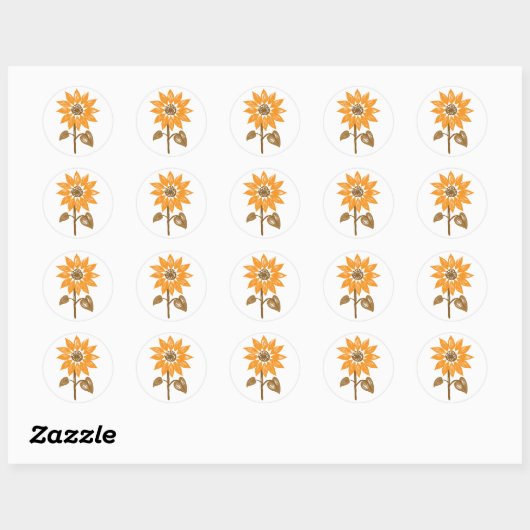 Sticker tournesol (Feuille)