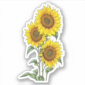Sticker Tournesol aquarelle (Devant)