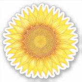 Sticker Tournesol coloré Mandala jaune (Devant)