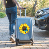 Sticker Tournesol et papillon bleu (Valise Insitu)