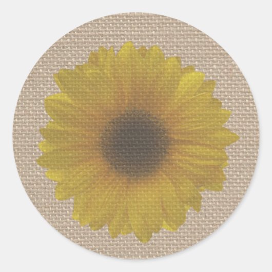 Sticker Tournesol Inspiré Burlap (Devant)