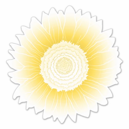 Sticker tournesol jaune (Devant)