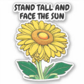 Sticker Tournesol Jaune Clair Personnalisé (Devant)