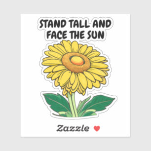 Sticker Tournesol Jaune Clair Personnalisé