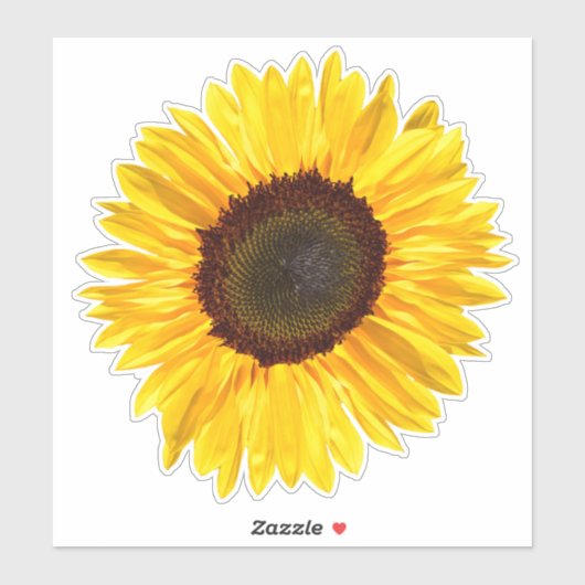 Sticker Tournesol jaune vif (Feuille)