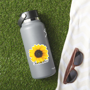 Sticker Tournesol jaune vif portant le nom Vinyl
