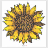Sticker Tournesol léopard (Feuille)