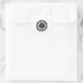 Sticker Tournesol Noir Et Blanc (Sac)