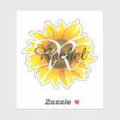 Sticker Tournesol personnalisé (Feuille)