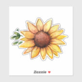 Sticker Tournesol rustique (Feuille)