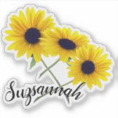 Sticker Tournesol Triple Coloré Personnalisé (Devant)