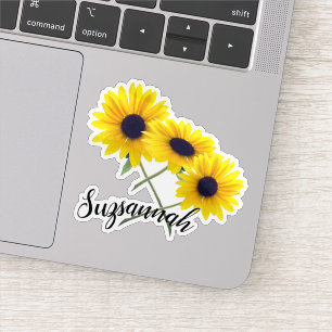 Sticker Tournesol Triple Coloré Personnalisé