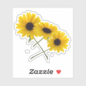 Sticker Tournesol triple coloré photo (Feuille)