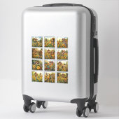 Sticker Tournesols et maisons d'oiseaux Jardin 2 (Sur valise)