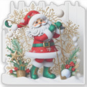 Sticker Tournoi de golf d'hiver de père Noël (Devant)