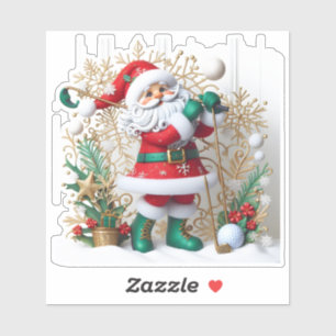 Sticker Tournoi de golf d'hiver de père Noël