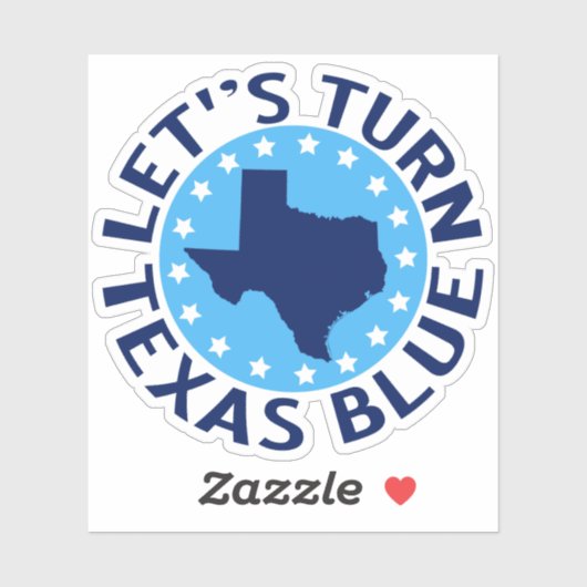 Sticker Tournons le Texas Blue Vote Democrat Political (Feuille)