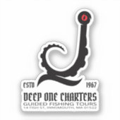 Sticker Tours de pêche Innsmouth Cthulhu Lovecraft (Recto)