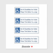 Sticker tous les handicaps ne sont pas visibles penser 4 (Feuille)
