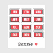 Sticker Tous les mois - Mois de l'année (Feuille)