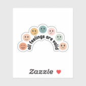 Sticker Tous Les Sentiments Sont Valables, Thérapiste Pour (Feuille)