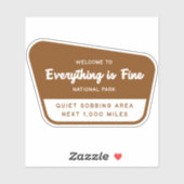 Sticker Tout est dans le Parc national du Beau (Feuille)