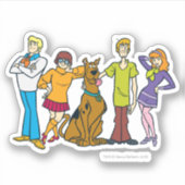 Sticker Tout Le Gang Pose Mystery Inc (Devant)