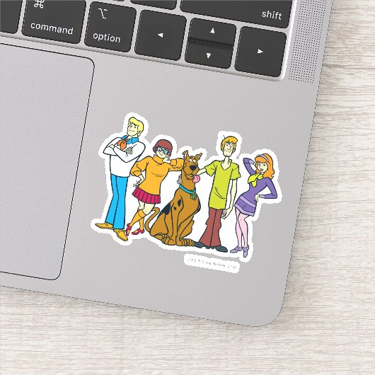 Sticker Tout Le Gang Pose Mystery Inc (Détail)