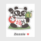 Sticker Tout Lucky Panda Dieu (Feuille)