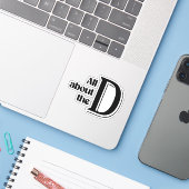 Sticker Tout sur le D (Ordinateur portable avec iPhone)