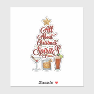 Sticker Tout sur les esprits de Noël Cocktails Whisky Star