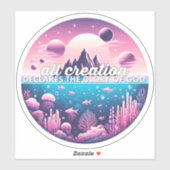 Sticker Toute création déclare la gloire de Dieu autocolla (Feuille)