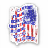 Sticker Toutes les choses Amérique (Devant)