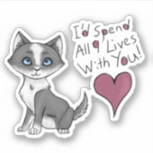 Sticker Toutes les neuf vies (Devant)