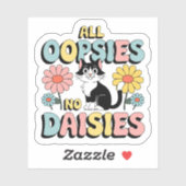 Sticker Toutes les Oopsies Pas de marguerites Chat Vinyl (Feuille)