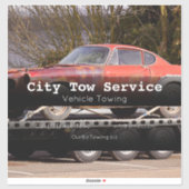 Sticker Tow Service société véhicule de publicité entrepri (Feuille)
