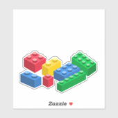Sticker Toy building briques enfants colorés (Feuille)