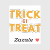 Sticker Tracer ou traiter Halloween Éffrayant (Feuille)