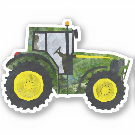 Sticker Tracteur (vert et jaune) (Devant)