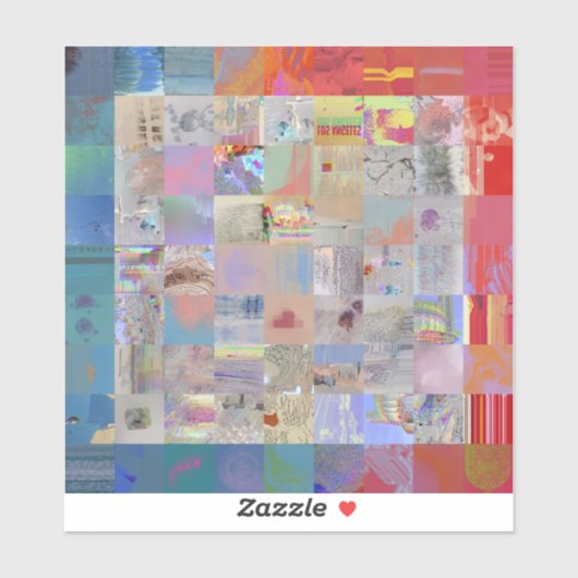 Sticker Traditional Patchwork Geometric Gift Wrap (Feuille)