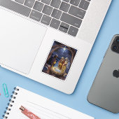 Sticker Traditional Three Wise Men Nativity (Ordinateur portable avec iPhone)
