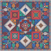 Sticker Traditionnel Palestine Broderie tatreez coloré (Devant)