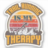 Sticker Trail running est mon rétro thérapeutique (Devant)