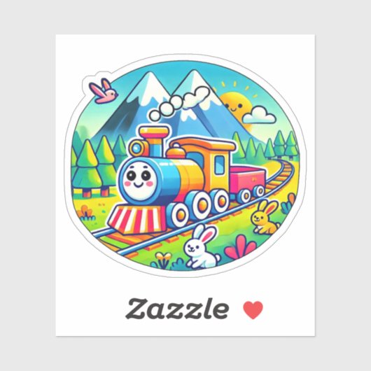 Sticker Train Choo Choo (Feuille)