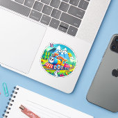 Sticker Train Choo Choo (Ordinateur portable avec iPhone)