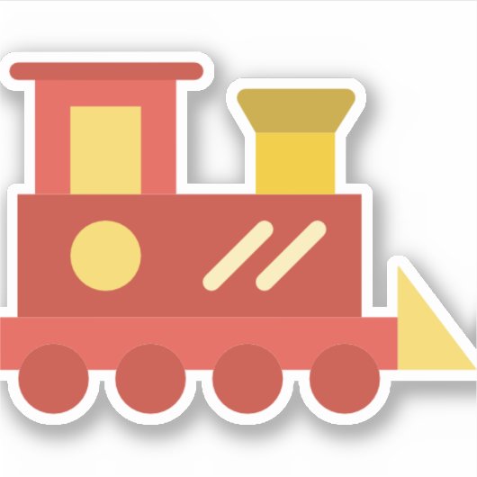 Sticker train de jouets (Devant)