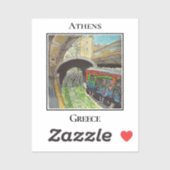 Sticker Train Graffiti, Monastiraki, Athènes, Grèce (Feuille)